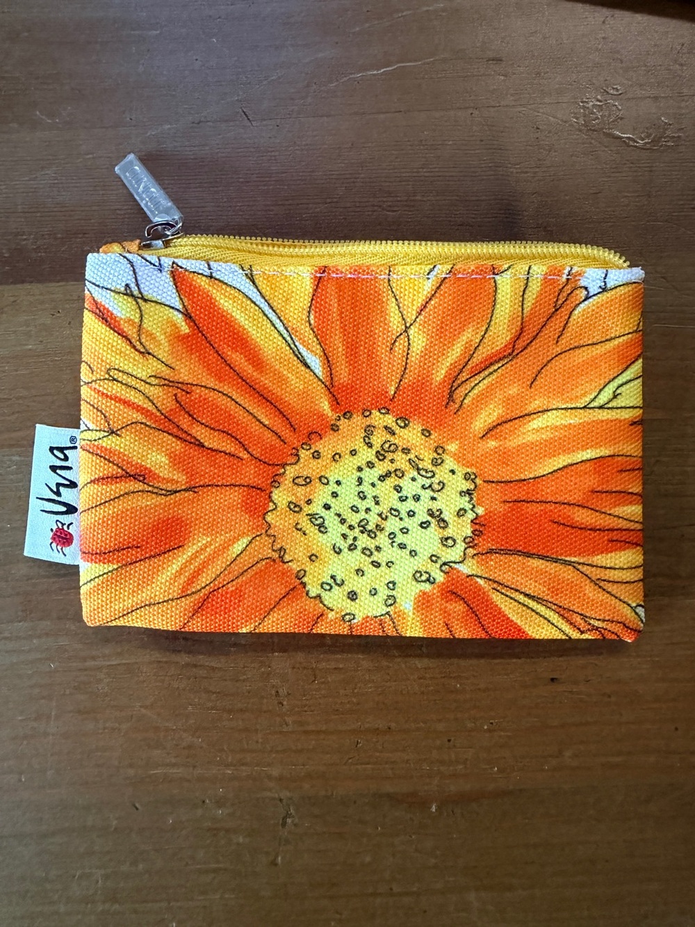 Vera for Clinique Orange Sunflower Zipper Pouch Coin Purse Wallet Key Card